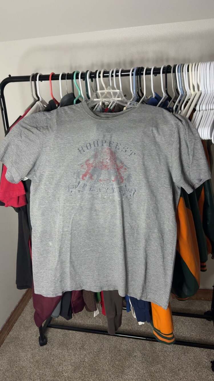Nike Hoopfest 2012 Spokane WA Player Basketball Graphic T-Shirt Gray